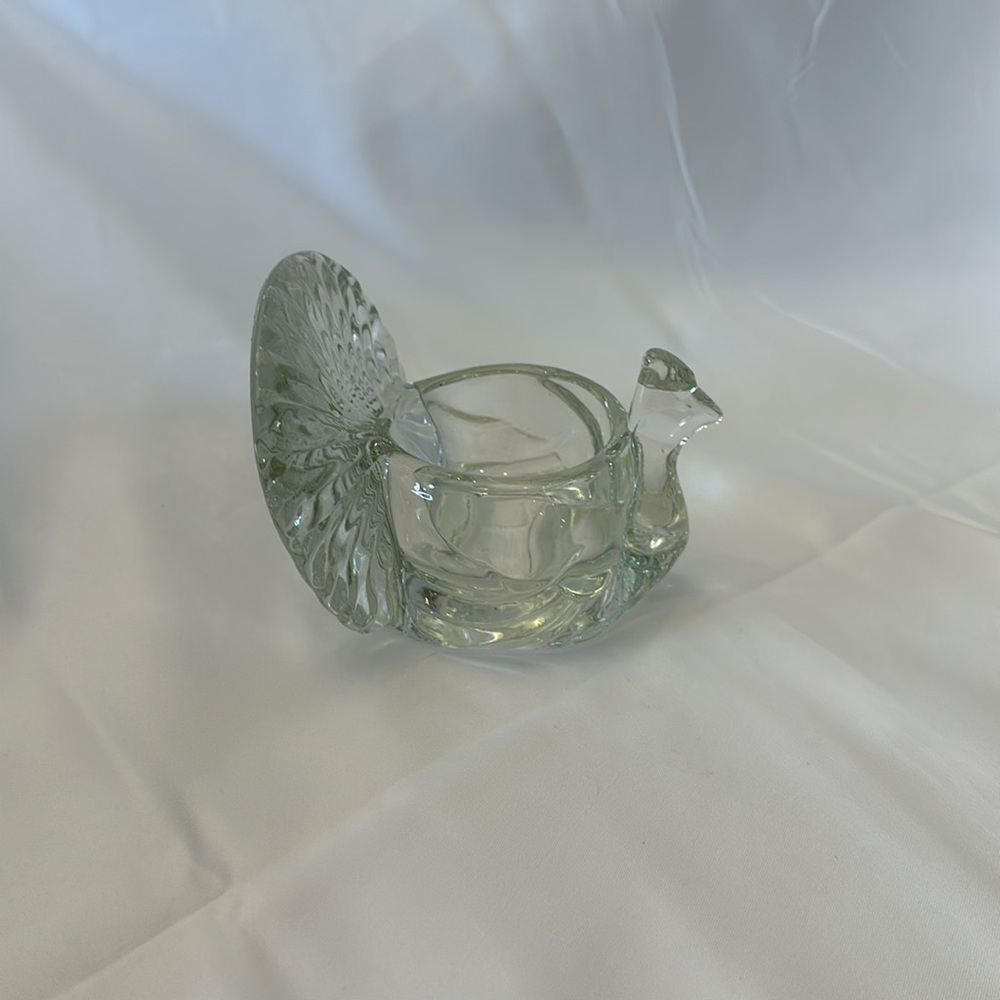 Vintage Avon Glass Turkey Votive Candle Holder Thanksgiving Decor - Picture 3 of 6